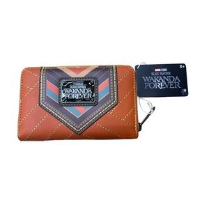 Loungefly Marvel Black Panther Wakanda Forever Zip Around Wallet NWT